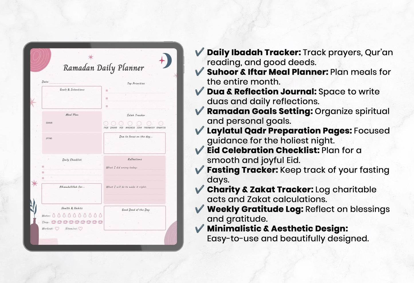 Ramadan Planner - Digital PDF Read-To-Print