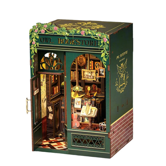 Tiny Tales Bookshop – DIY Wooden Dollhouse Kit - Zoomster Zoomster