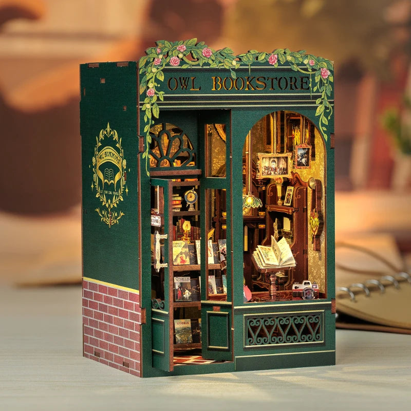 Tiny Tales Bookshop – DIY Wooden Dollhouse Kit - Zoomster Zoomster