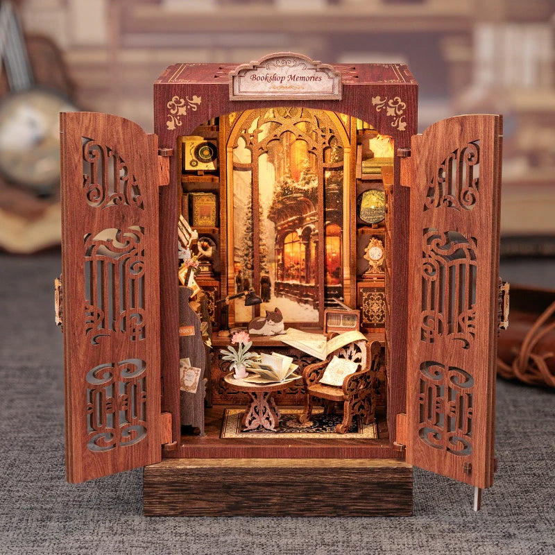 Tiny Tales Bookshop – DIY Wooden Dollhouse Kit - Zoomster Zoomster