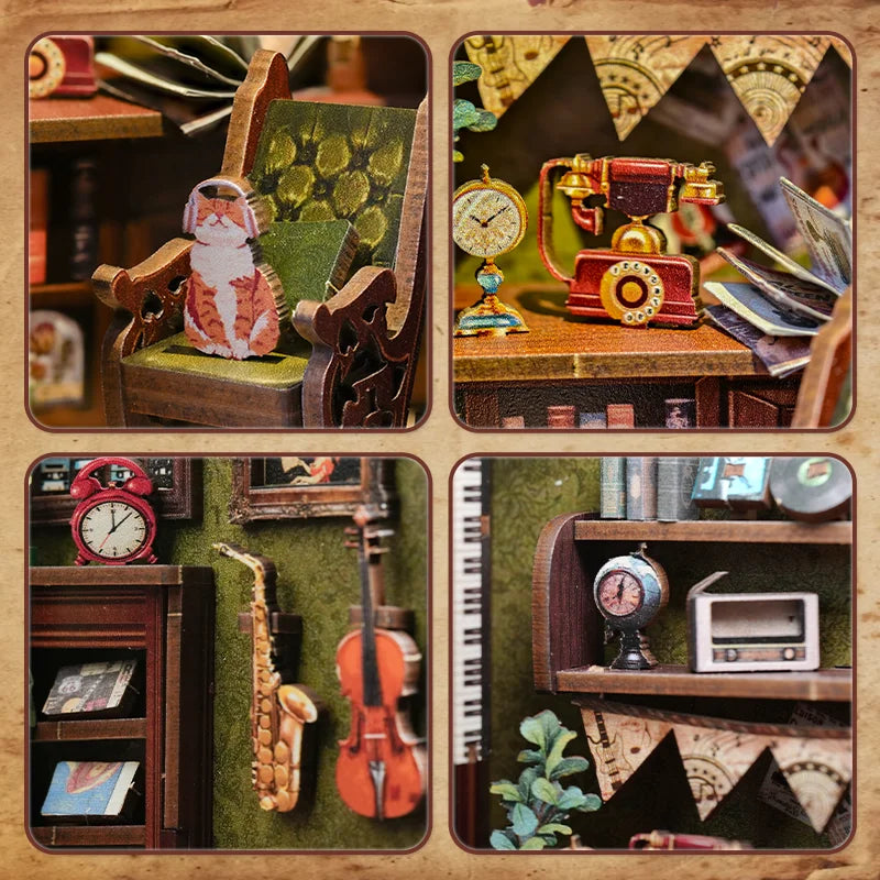 Tiny Tales Bookshop – DIY Wooden Dollhouse Kit - Zoomster Zoomster