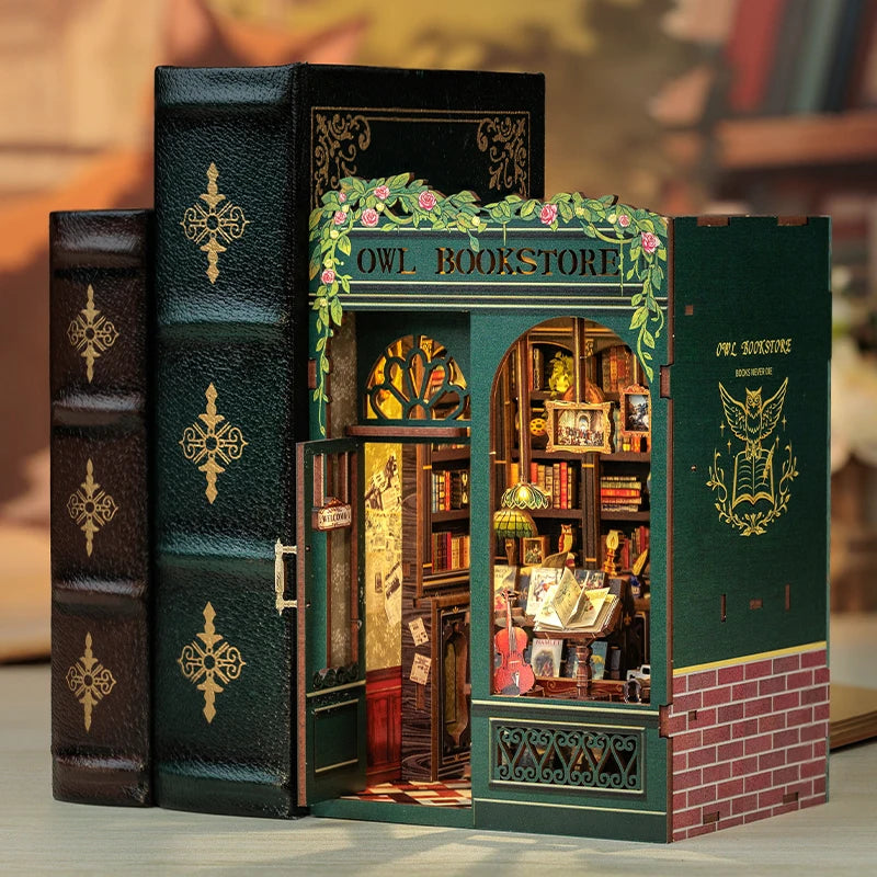 Tiny Tales Bookshop – DIY Wooden Dollhouse Kit - Zoomster Zoomster