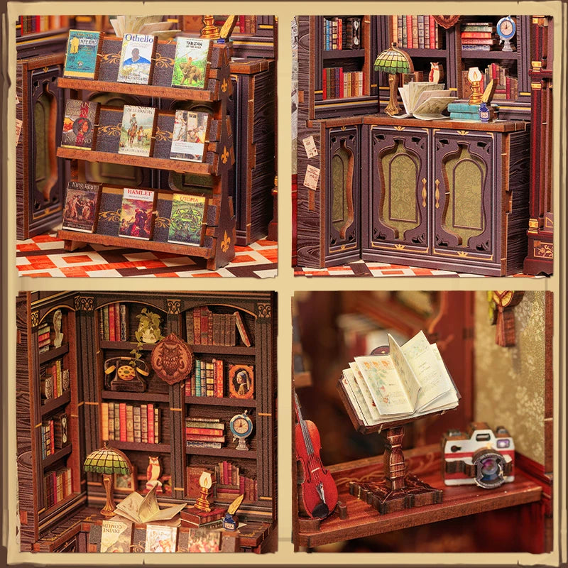 Tiny Tales Bookshop – DIY Wooden Dollhouse Kit - Zoomster Zoomster