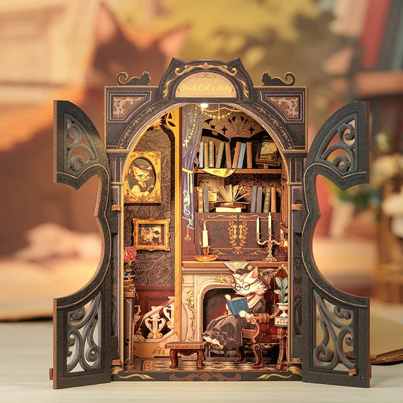 Tiny Tales Bookshop – DIY Wooden Dollhouse Kit - Zoomster Zoomster