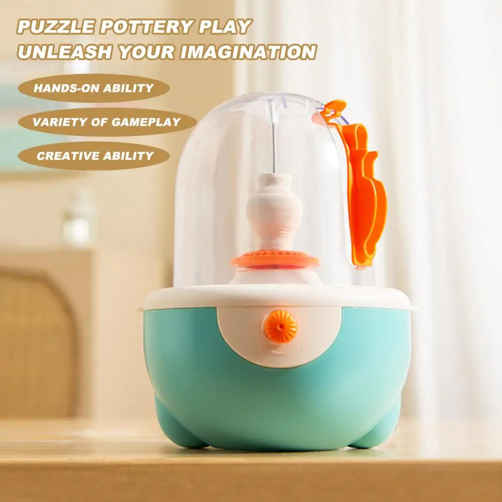 Electric Pottery Wheel for Kids - Adjustable Speed & Mess-Free Design