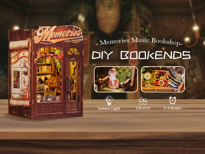 Tiny Tales Bookshop – DIY Wooden Dollhouse Kit - Zoomster Zoomster