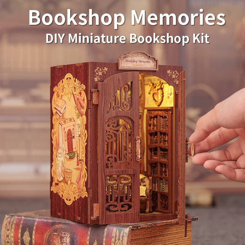 Tiny Tales Bookshop – DIY Wooden Dollhouse Kit - Zoomster Zoomster